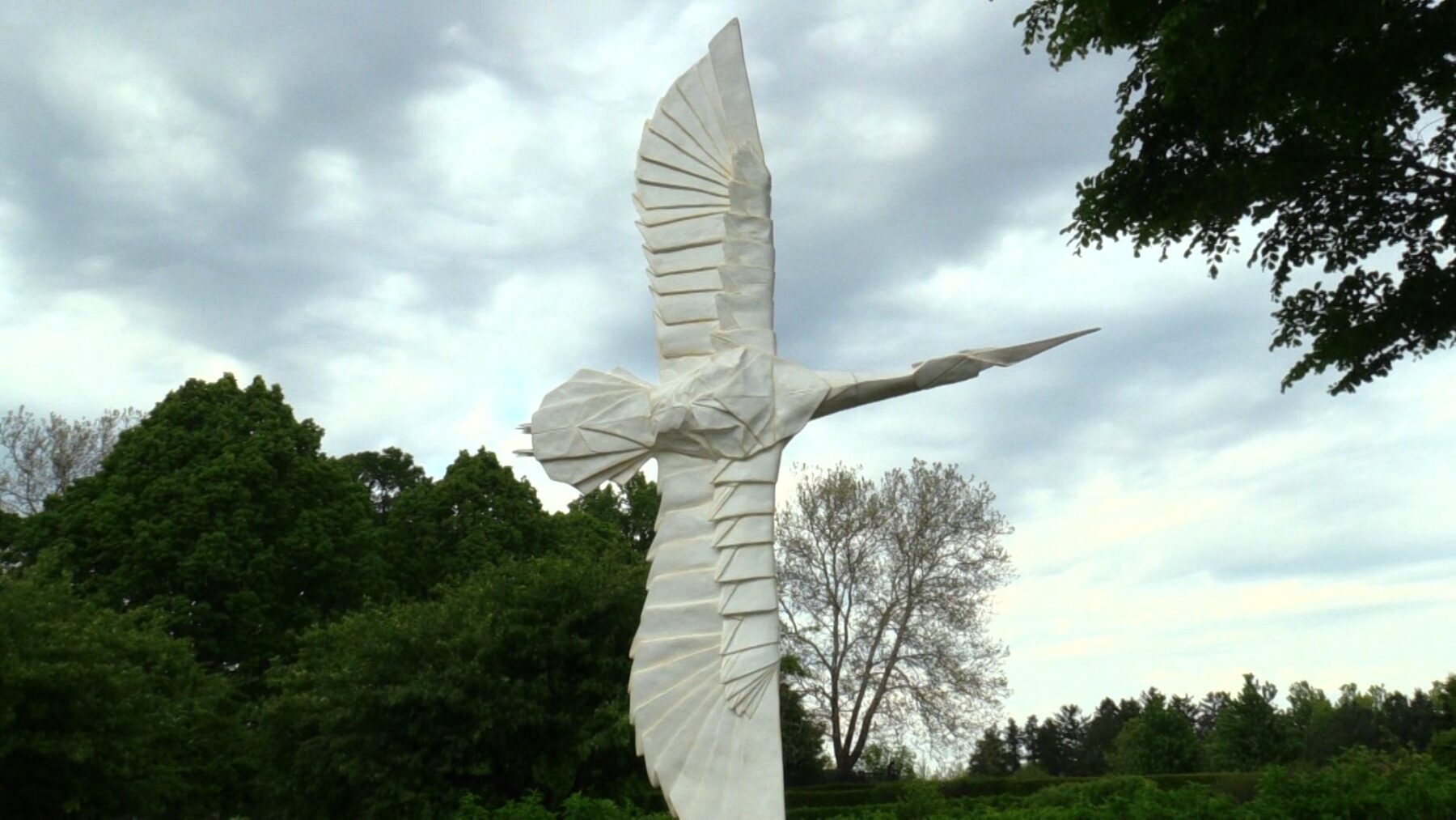 Origami in the Morton Arboretum Garden